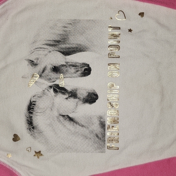 ARIZONA JEAN CO White and Pink Long Sleeve Tee with Unicorns - Picture 2 of 2